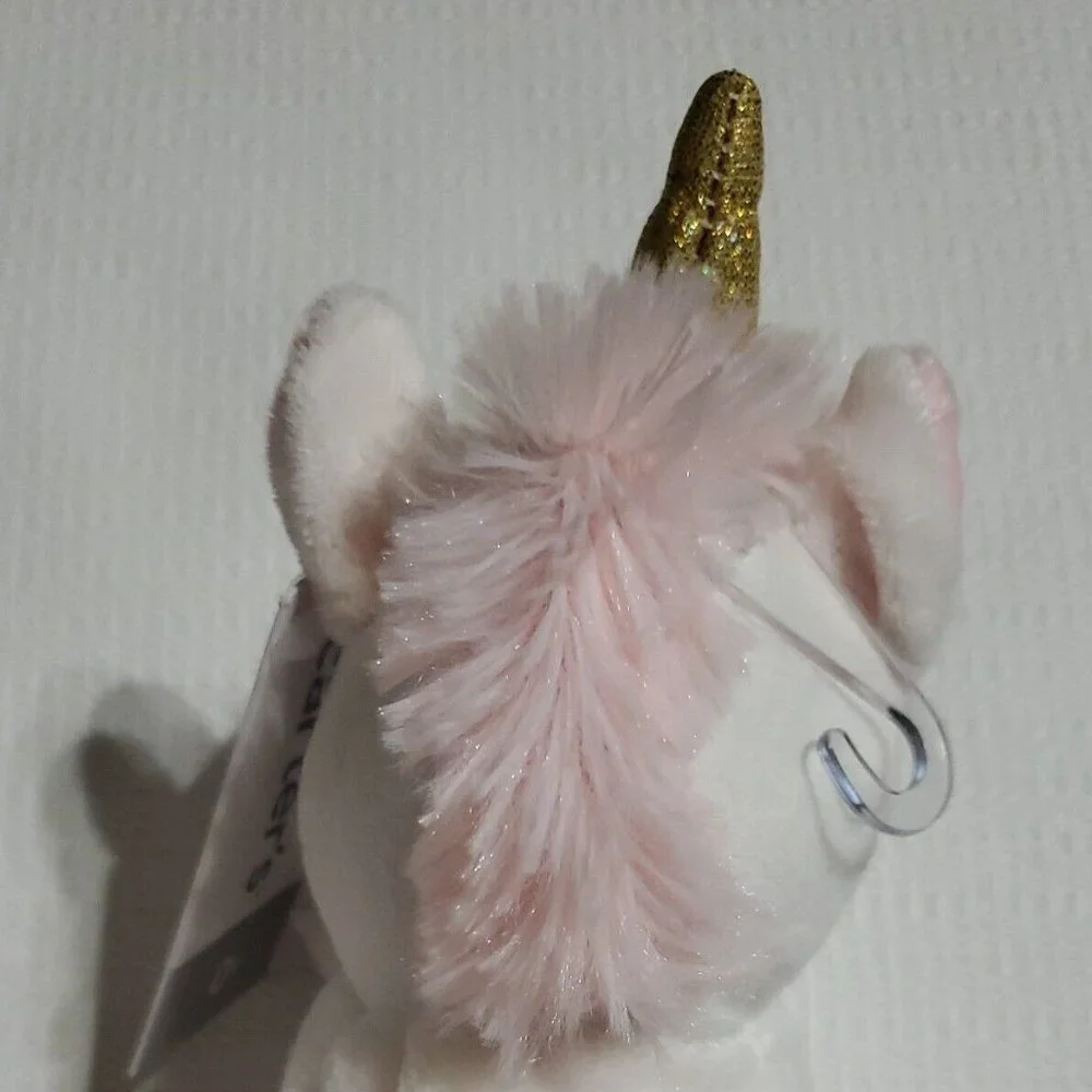 New Carter's Snuggle Buddy Security Blanket Soft White Pink Unicorn Horn NWT BB6 - Picture 6 of 10